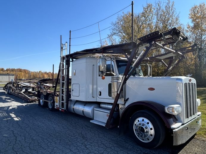 2018 Peterbilt 389 Paccar Manual & 2018 Cottrell CX-09LS Quickloader & 3-Car Head Ramp (13)